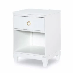 Summerland Panel Bed (Pure White) -Beds and Accessories Sales 1160 3101 nightstand 1