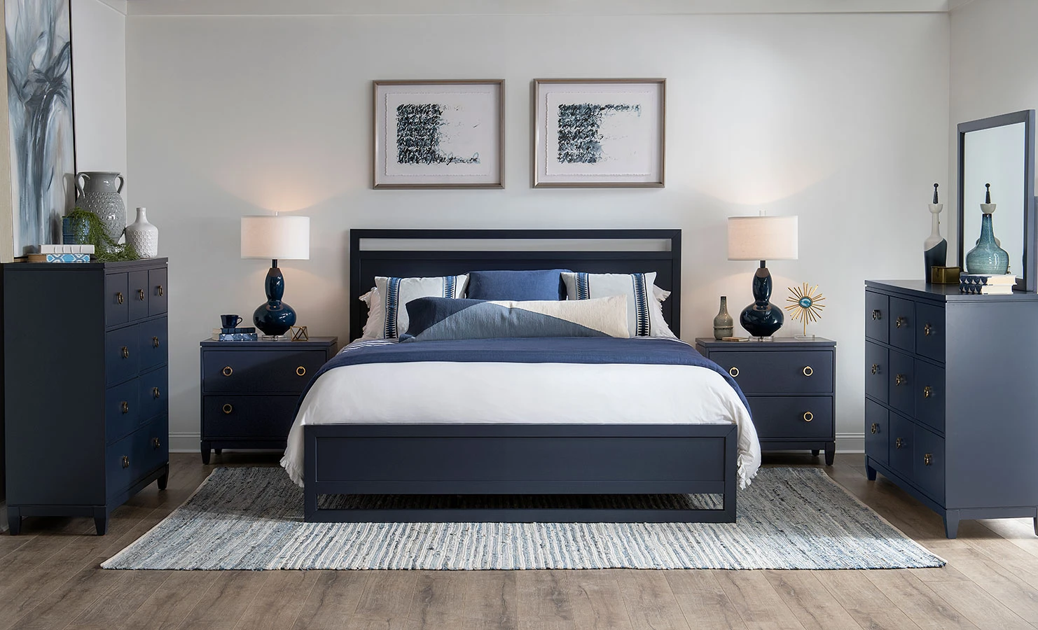 Summerland Panel Bedroom Set (Inkwell Blue) 6 Summerland Panel Bedroom Set (Inkwell Blue) - Image 6