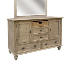 Hampton Bedroom Set W/ Seagrass Bed -Beds and Accessories Sales 1230 0252 dresser 1