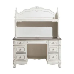 Cinderella Panel Bedroom Set (Antique White) -Beds and Accessories Sales 1386NW 11 10 desk hutch 1