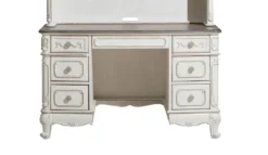 Cinderella Panel Bedroom Set (Antique White) -Beds and Accessories Sales 1386NW 11 desk 1
