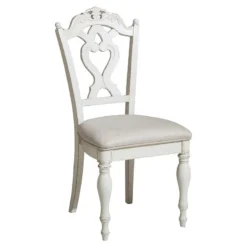 Cinderella Panel Bedroom Set (Antique White) -Beds and Accessories Sales 1386NW 11C chair 1