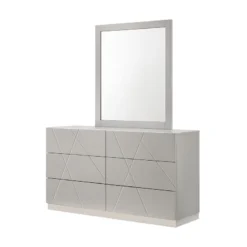 Naples Platform Bedroom Set (Grey) 10 Naples Platform Bedroom Set (Grey) -Beds and Accessories Sales 17122 DM dresser mirror 1