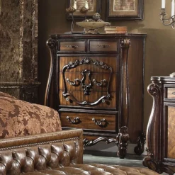 Versailles Upholstered Bedroom Set (Cherry Oak) -Beds and Accessories Sales 21106 chest oak 1