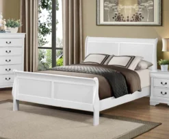 Mayville Sleigh Bed (White)