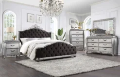 Leonora Panel Bedroom Set -Beds and Accessories Sales 22140Q br set 1
