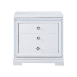 Eleanor Panel Bedroom Set (White) -Beds and Accessories Sales 223562 nightstand 2