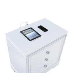 Eleanor Panel Bedroom Set (White) -Beds and Accessories Sales 223562 nightstand 5