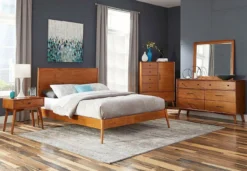 American Modern Panel Bedroom Set -Beds and Accessories Sales 2336CN F br set 1