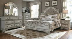 Magnolia Manor Panel Bedroom Set -Beds and Accessories Sales 244 BR QUB br set pnl 1