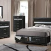 Naima Storage Bedroom Set (Black)