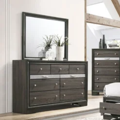 Naima Dresser (Gray) -Beds and Accessories Sales 25975 dresser 4