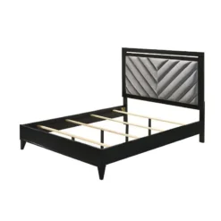 Chelsie Panel Bedroom Set (Black) -Beds and Accessories Sales 27410Q bed 2