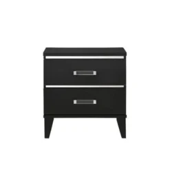Chelsie Panel Bedroom Set (Black) -Beds and Accessories Sales 27413 nightstand 3