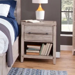 Aurora Sleigh Bedroom Set (Whitewash)