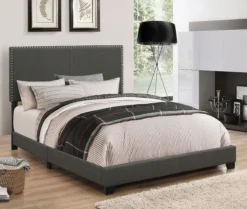 Boyd Upholstered Bed (Charcoal)