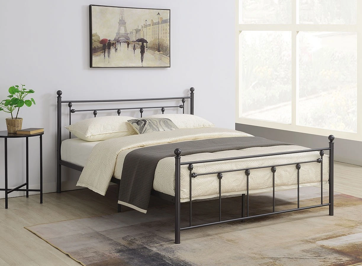 Canon Queen Metal Bed (Gunmetal) 1 Canon Queen Metal Bed (Gunmetal)
