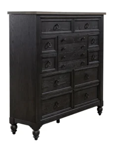 Americana Farmhouse 12 Drawer Chesser (Black)