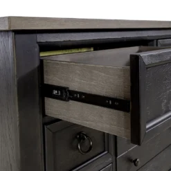 Americana Farmhouse 12 Drawer Chesser (Black) -Beds and Accessories Sales 615 BR32 B chesser 4