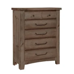 Sawmill Arch Poster Bedroom Set (Saddle Grey) -Beds and Accessories Sales 692 115 drawer chest grey 1