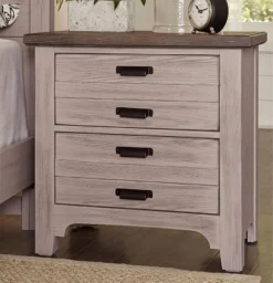 Bungalow Arched Bedroom Set (Dover Grey) -Beds and Accessories Sales 741 227 two drawer nightstand 2
