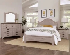 Bungalow Arched Bedroom Set (Dover Grey) -Beds and Accessories Sales 741 558A 855A 922 br set arch 1