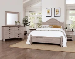 Bungalow Arched Bedroom Set (Dover Grey) -Beds and Accessories Sales 741 558A 855A 922 br set arch 2