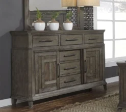 Artisan Prairie Panel Bedroom Set -Beds and Accessories Sales 823 BR32 chesser 1 1