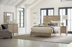 Symmetry Incline Oak Low Footboard Bedroom Set -Beds and Accessories Sales 939 304P br set oak low ftd 1