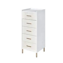 Myles Armoire (White/ Champagne)