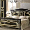 Aida Panel Bed (Black And Gold)