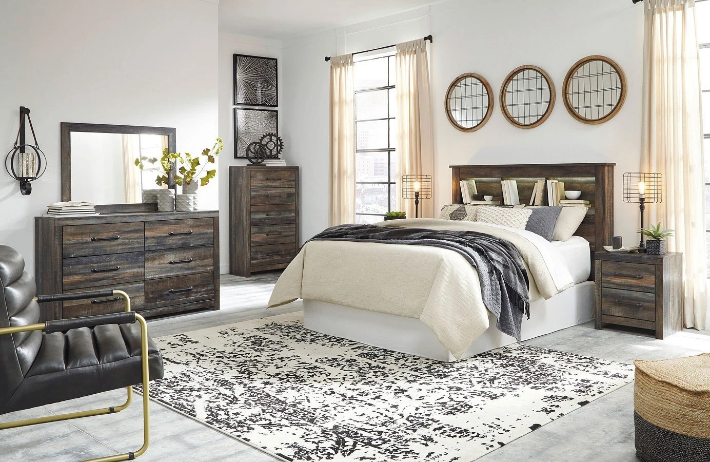 Drystan Headboard Bookcase Bedroom Set 4 Drystan Headboard Bookcase Bedroom Set - Image 4