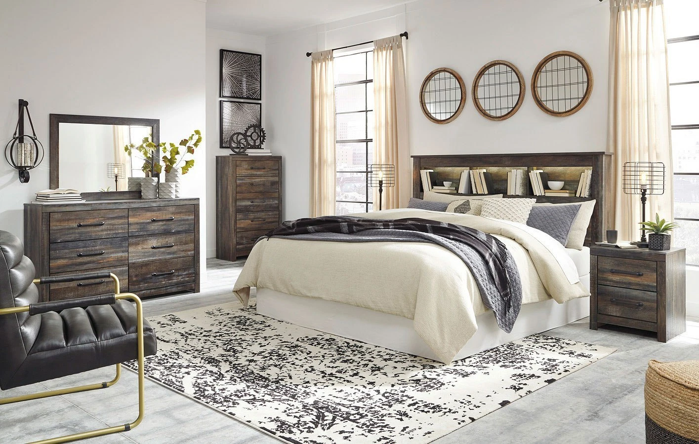 Drystan Headboard Bookcase Bedroom Set 6 Drystan Headboard Bookcase Bedroom Set - Image 6