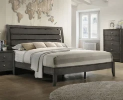 Evan Low Profile Bedroom Set (Grey)