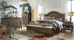 Roxbury Manor Panel Storage Bedroom Set -Beds and Accessories Sales B5011 54A br set 2