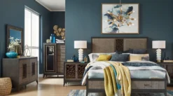 Ryker Fretwork Storage Bedroom Set -Beds and Accessories Sales B5013 55A br set 2