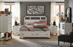 Harper Springs Metal/ Wood Headboard Storage Bedroom Set