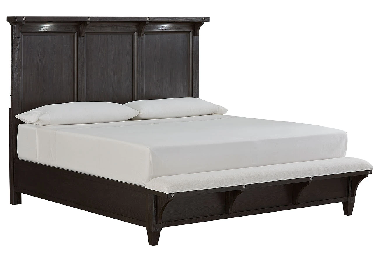 Sierra Lighted Panel Bedroom Set W/ Bench Footboard Bed 4 Sierra Lighted Panel Bedroom Set W/ Bench Footboard Bed - Image 4