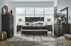 Sierra Lighted Panel Bedroom Set W/ Bench Footboard Bed 16 Sierra Lighted Panel Bedroom Set W/ Bench Footboard Bed -Beds and Accessories Sales B5665 57H 55F 54R br set 1