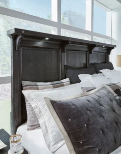 Sierra Lighted Panel Bedroom Set W/ Bench Footboard Bed 20 Sierra Lighted Panel Bedroom Set W/ Bench Footboard Bed -Beds and Accessories Sales B5665 57H 55F 54R br set 2