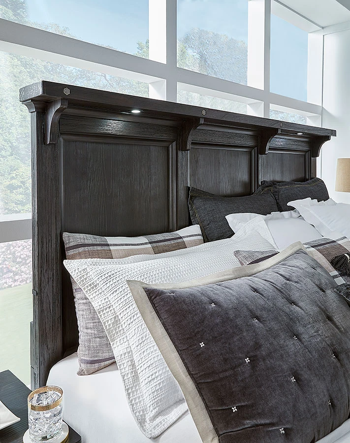 Sierra Lighted Panel Bedroom Set W/ Bench Footboard Bed 7 Sierra Lighted Panel Bedroom Set W/ Bench Footboard Bed - Image 7