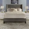 Angel Himalaya Charcoal Upholstered Bed