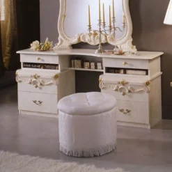 Barocco Bedroom Set (Ivory) -Beds and Accessories Sales BAROCCOVANIRYIVORY vanity ivory 1