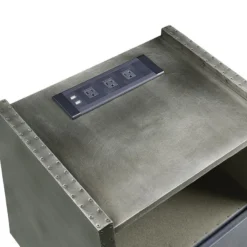 Doris Upholstered Panel Bedroom Set (Gray) -Beds and Accessories Sales BD00440 nightstand 6