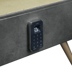 Doris Upholstered Panel Bedroom Set (Gray) -Beds and Accessories Sales BD00440 nightstand 7