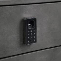 Doris Upholstered Panel Bedroom Set (Gray) -Beds and Accessories Sales BD00556 nightstand 7