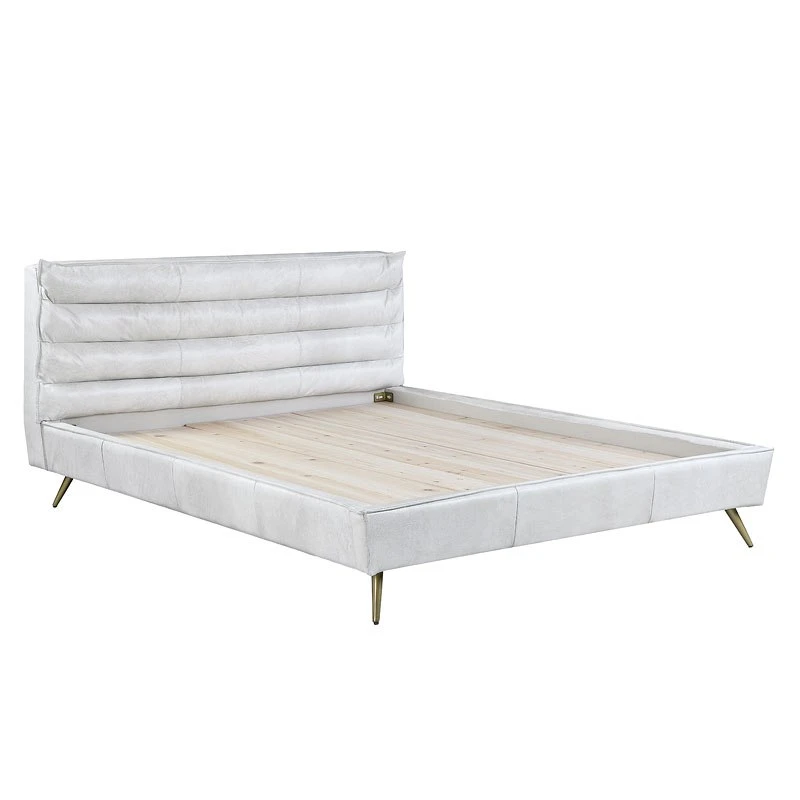 Doris Upholstered Panel Bed (White) 2 Doris Upholstered Panel Bed (White) - Image 2