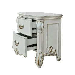 Vendome Fabric Upholstered Bedroom Set (Antique Pearl) -Beds and Accessories Sales BD01340 nightstand 4