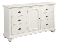 Brook Panel Bedroom Set (White) -Beds and Accessories Sales BP700DRW dresser 1