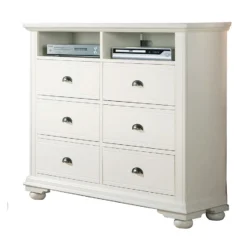 Brook Panel Bedroom Set (White) -Beds and Accessories Sales BP700TVW tv stand 1